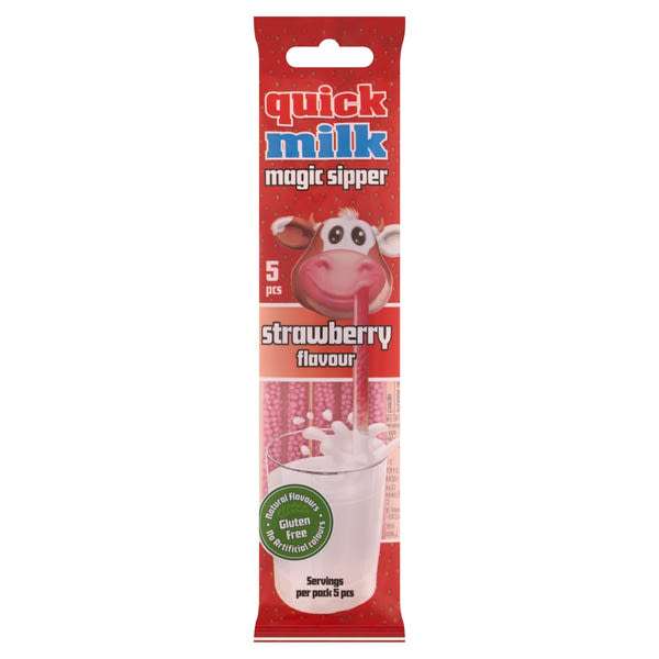 Quick Milk szívószál eper izű - 30 g