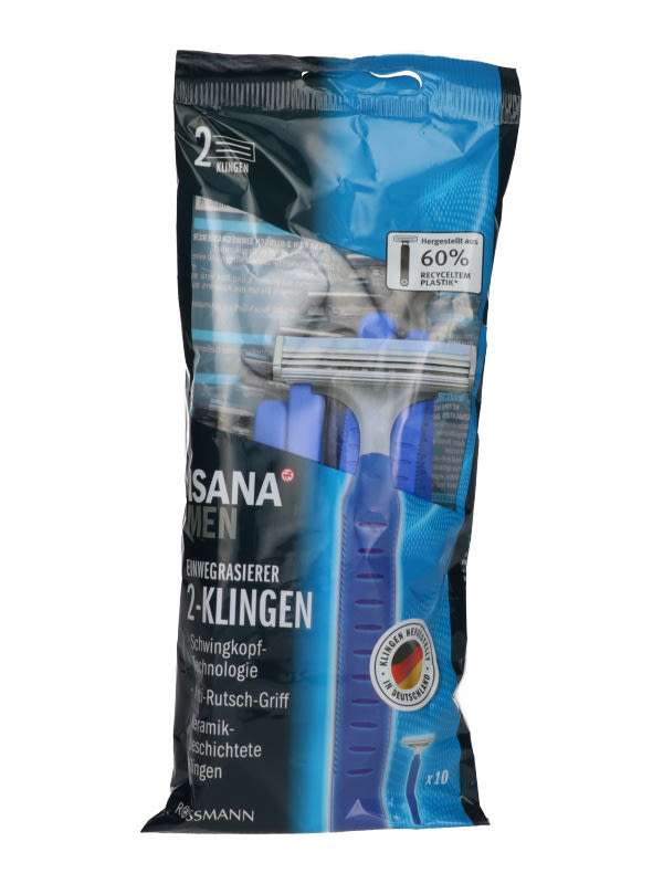 Isana Men eldobható borotva 2 pengés - 10 db