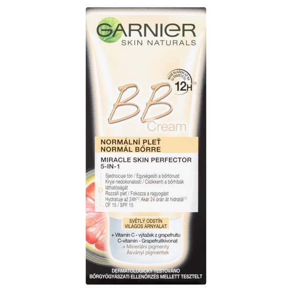 Garnier Skin Naturals All-In-One Perfecting Care BB Krém Normál Bőrre Világos Árnyalat SPF 15 - 50 ml