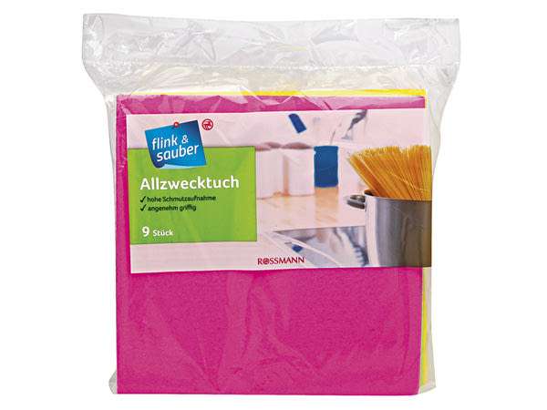 Flink & Sauber Általános Tisztítókendő - 9 db