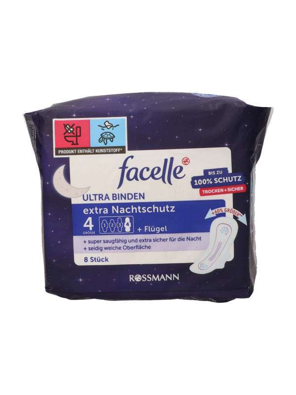 Facelle éjszakai egészségügyi betét - 8 db