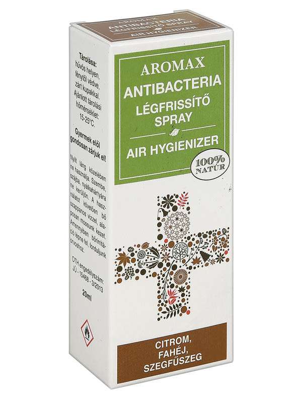Aromax Citrom, Fahéj, Szegfűszeg Antibakteriális Spray - 20 ml
