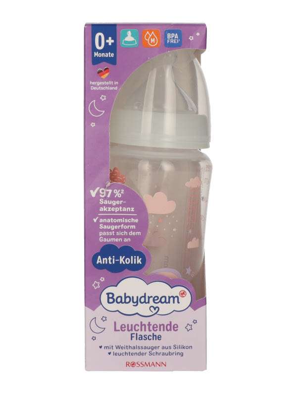 Babydream cumisüveg 0 hónapos kortól világítós - 300ml