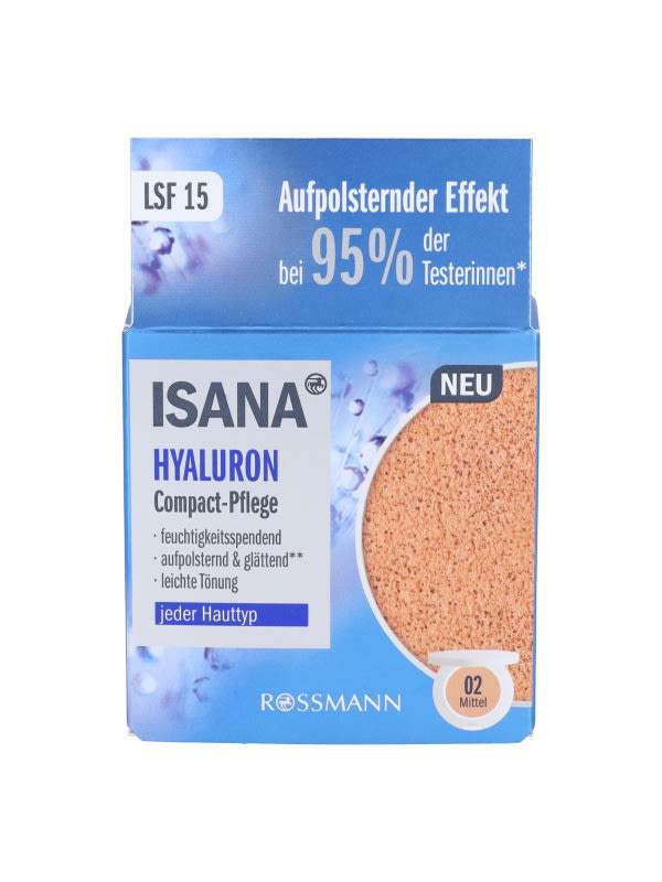 Isana Hyaluron Compact ápoló, közepes árnyalat - 15 g