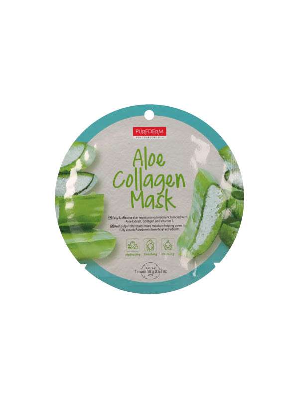 Purederm Aloe Vera Kollagénes fátyolmaszk - 1 db