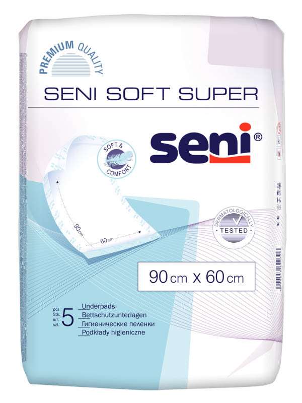 Seni soft super betegalátét 90 x 60 cm - 5 db