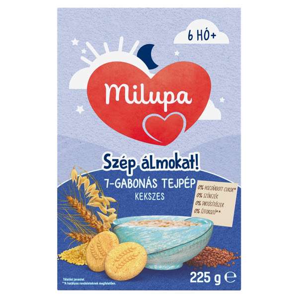 Milupa Szép álmokat! 7-gabonás kekszes tejpép 6 hónapos kortól - 225 g