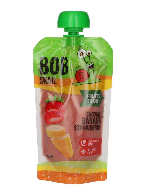 Bob Snail Fruit Smoothie gyümölcspüré banán-eper - 120 g