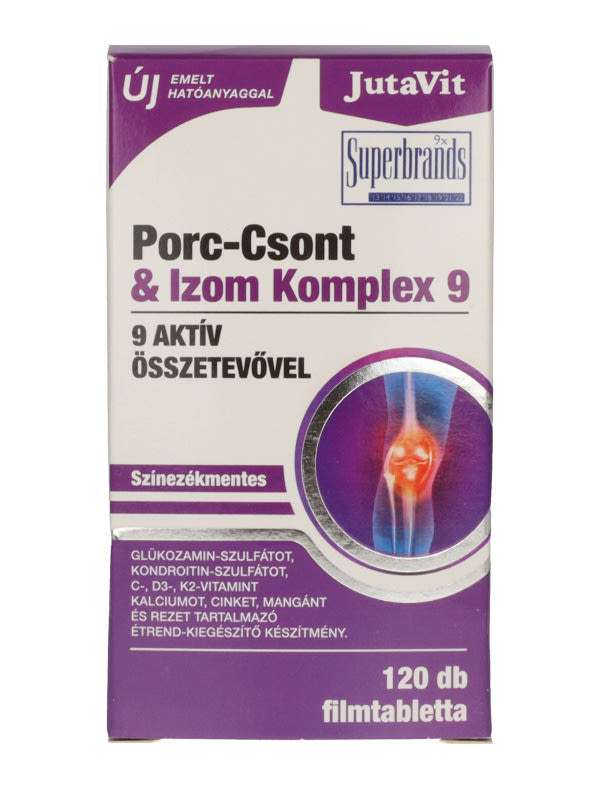 JutaVit Porc-Csont & Izom komplex 9 étrend-kiegészítő - 120 db