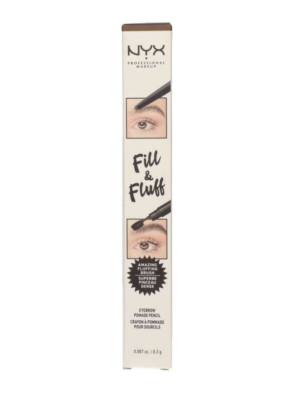 NYX Professional Makeup Fill & Fluff Eyebrow Pomade Pencil szemöldök ceruza /Ash Brown - 1 db