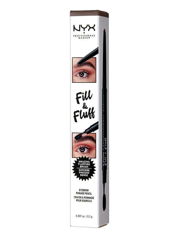 NYX Professional Makeup Fill & Fluff Eyebrow Pomade Pencil szemöldök ceruza /Fluff Chocolate - 1 db