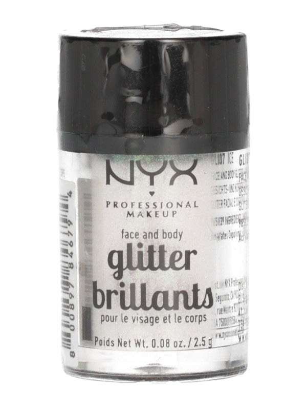 NYX Professional Makeup Glitter Goals arc és test csillám /Ice - 1 db