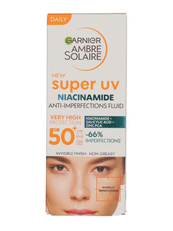 Garnier Ambre Solaire Super UV Niacinamid fluid bőrhibák elleni SPF 50 - 40 ml