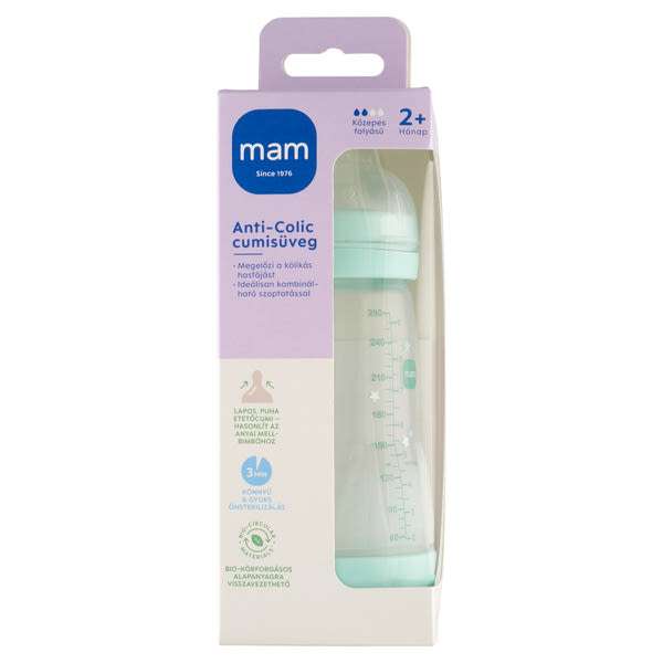 MAM Anti-Colic cumisüveg 2 hónapos kortól 260 ml - 1 db