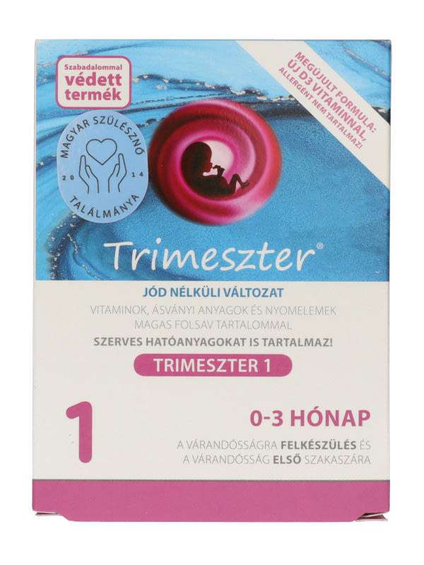 Trimeszter 1 várandós vitamin jód nélkül 0-3 hónap - 60 db