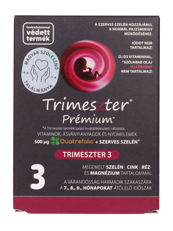 Trimeszter Premium 3 várandós vitamin 7-9hónap - 60 db