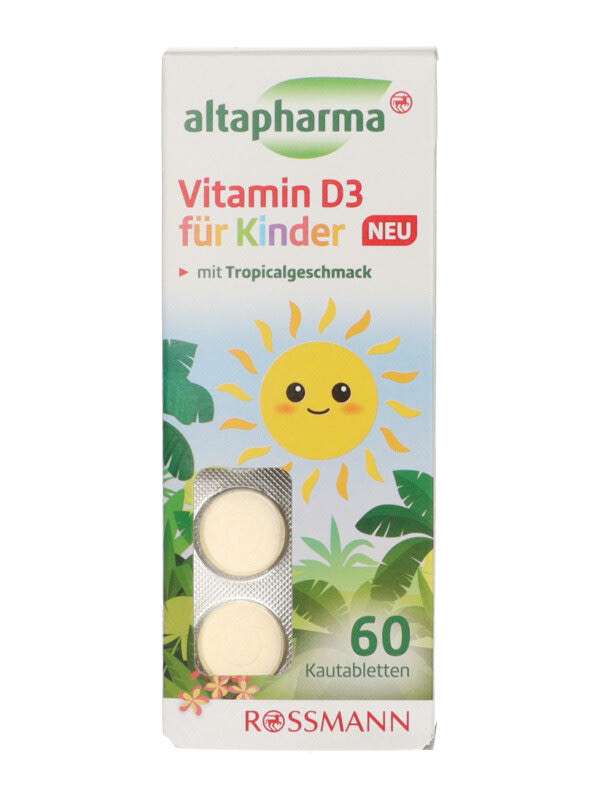 Altapharma D3 rágótabletta gyerekeknek - 60 db
