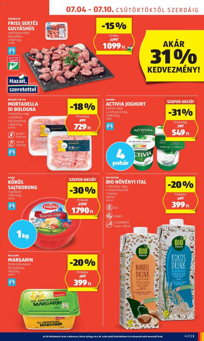 Aldi Akciós újság Aldi 3 oldal