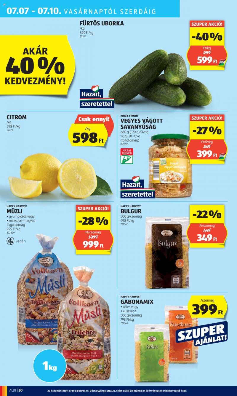 Aldi Akciós újság Aldi 34 oldal