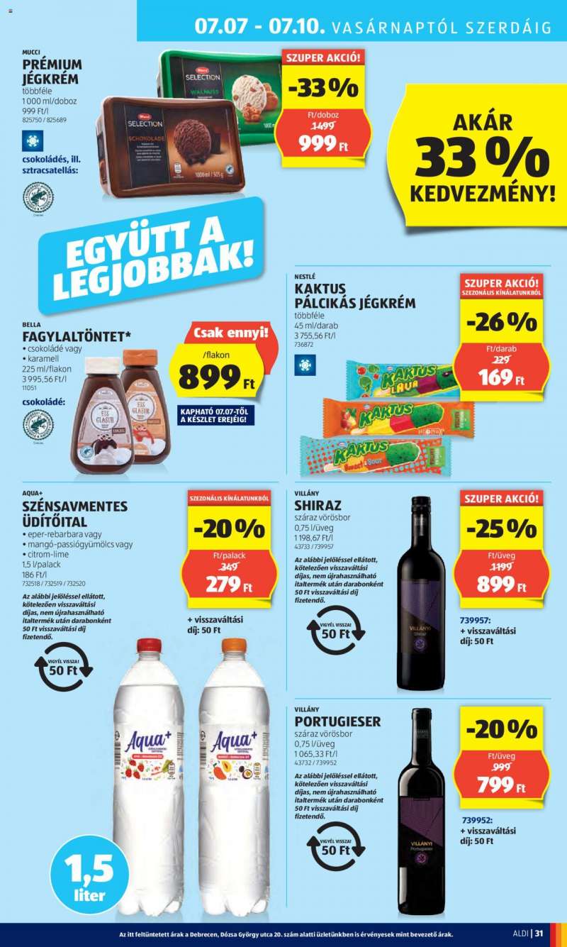 Aldi Akciós újság Aldi 35 oldal