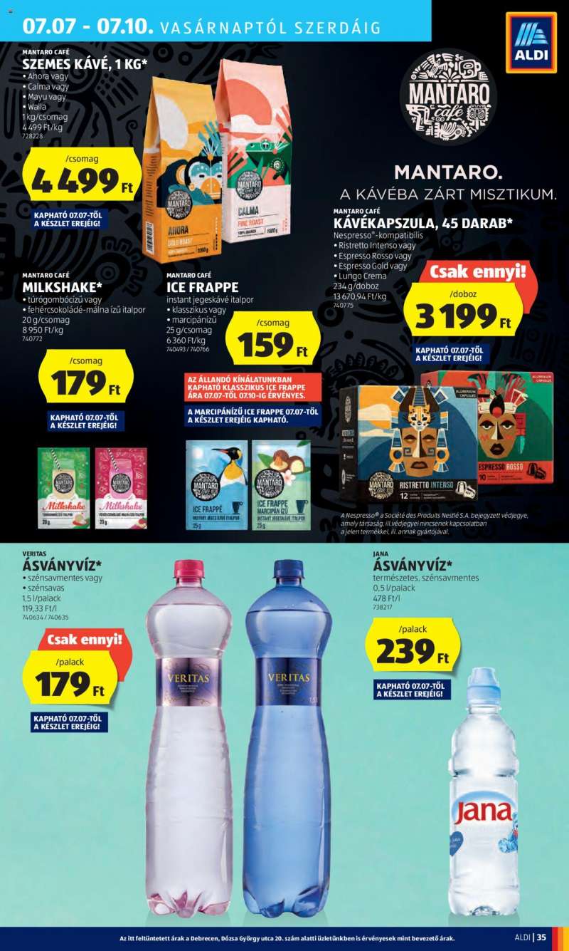 Aldi Akciós újság Aldi 39 oldal