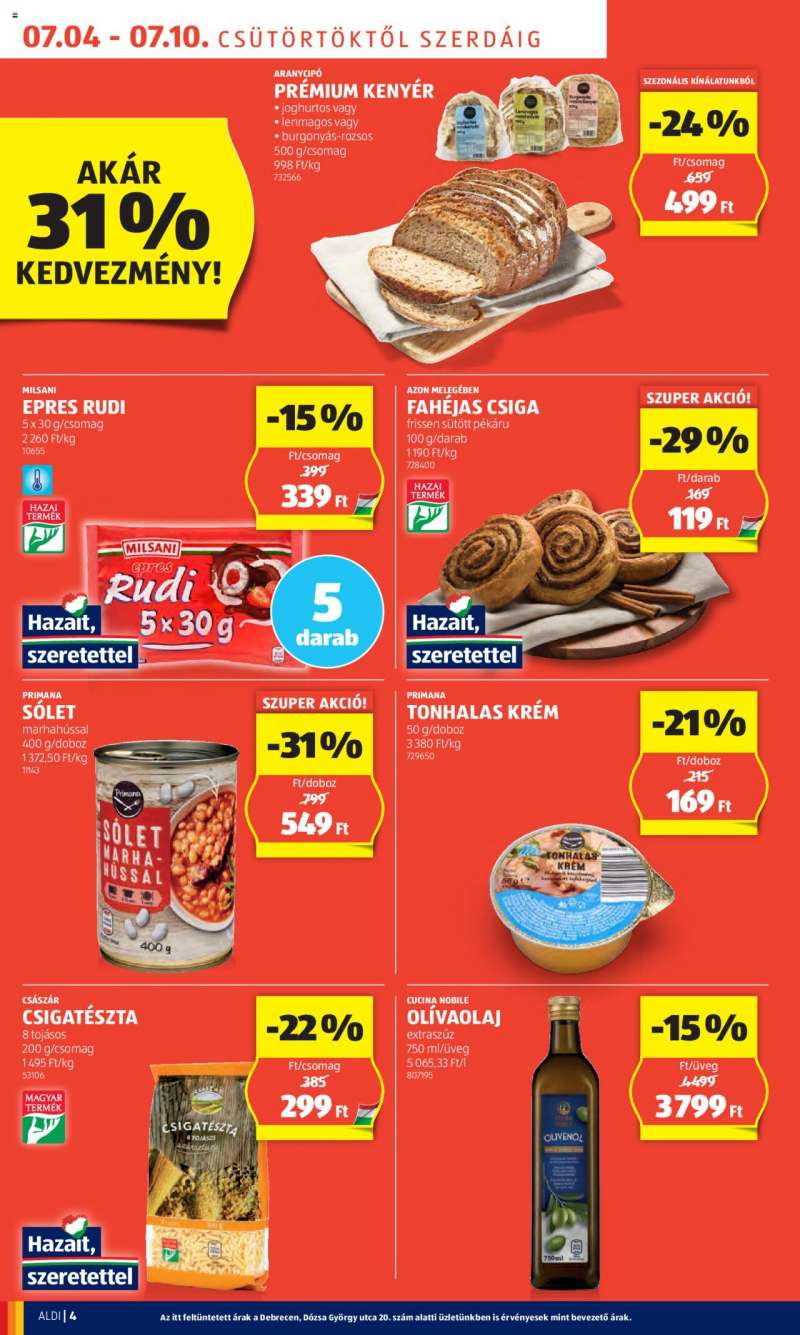 Aldi Akciós újság Aldi 4 oldal