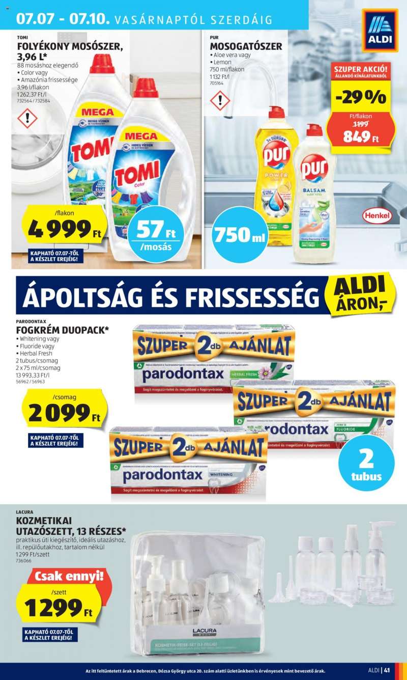 Aldi Akciós újság Aldi 45 oldal