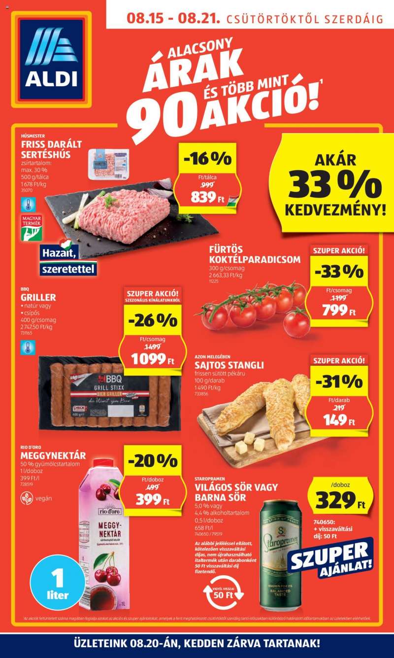 Aldi Akciós újság Aldi 1 oldal