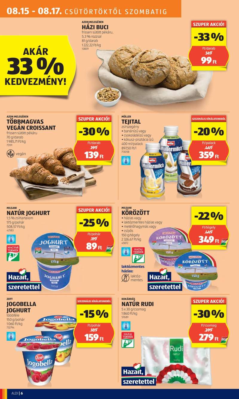 Aldi Akciós újság Aldi 10 oldal