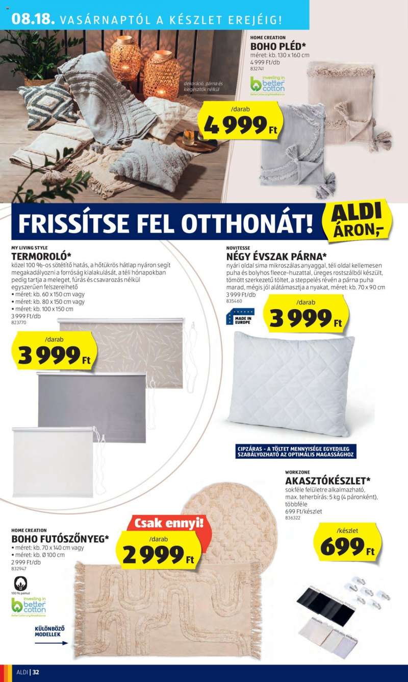 Aldi Akciós újság Aldi 38 oldal