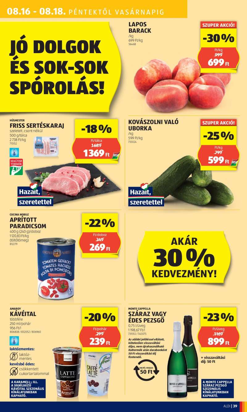 Aldi Akciós újság Aldi 45 oldal