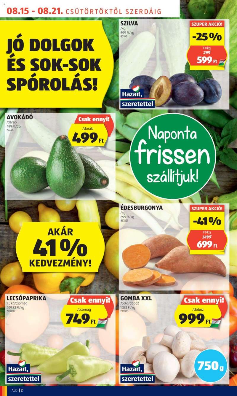 Aldi Akciós újság Aldi 6 oldal