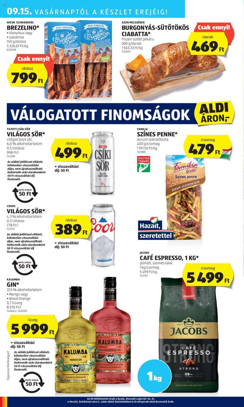 Aldi Akciós újság Aldi 34 oldal