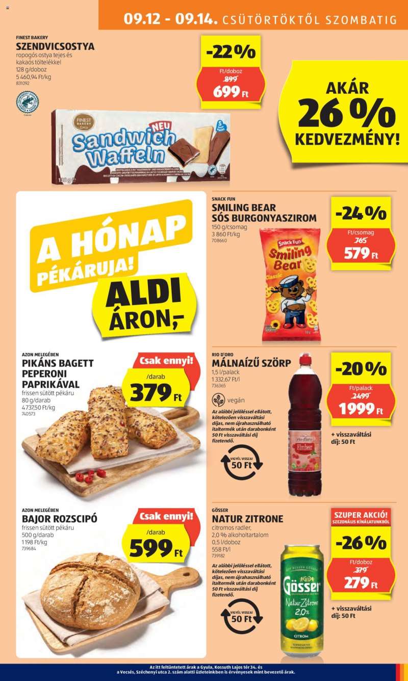 Aldi Akciós újság Aldi 9 oldal