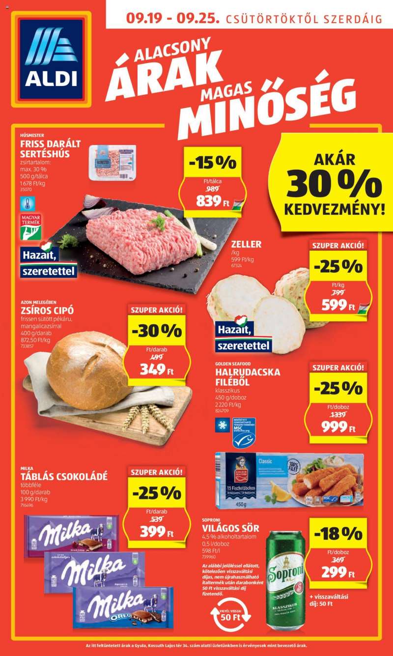 Aldi Akciós újság Aldi 1 oldal