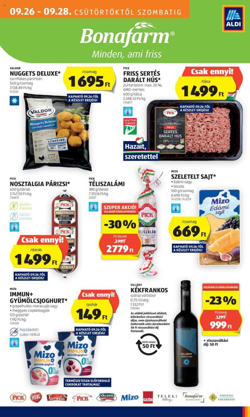 Aldi Akciós újság Aldi 15 oldal