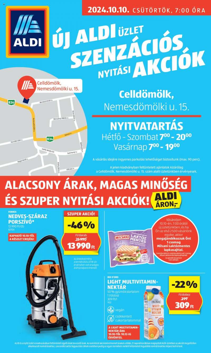 Aldi Nyitási ajánlatok / Celldömölk 1 oldal