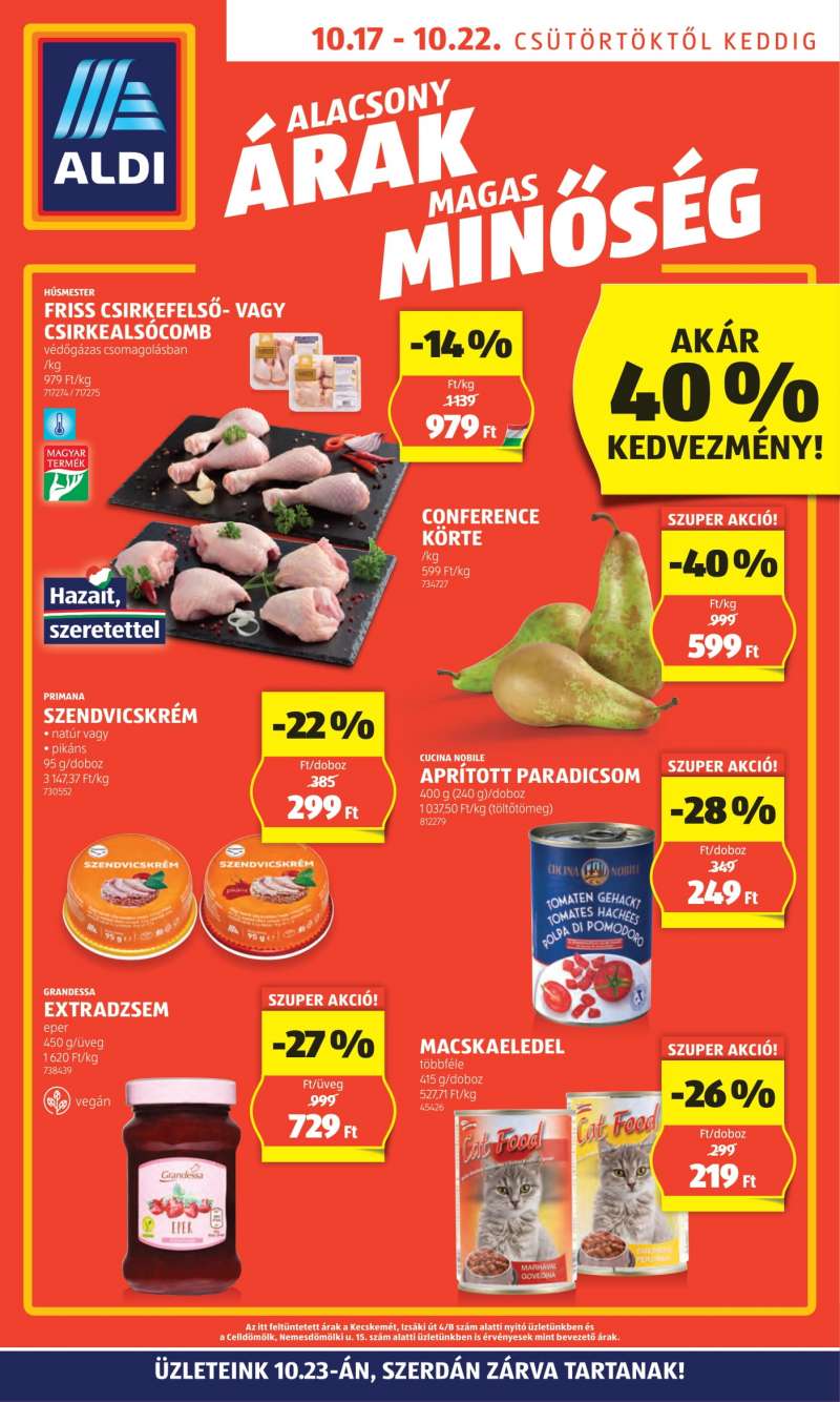 Aldi Akciós újság Aldi 1 oldal