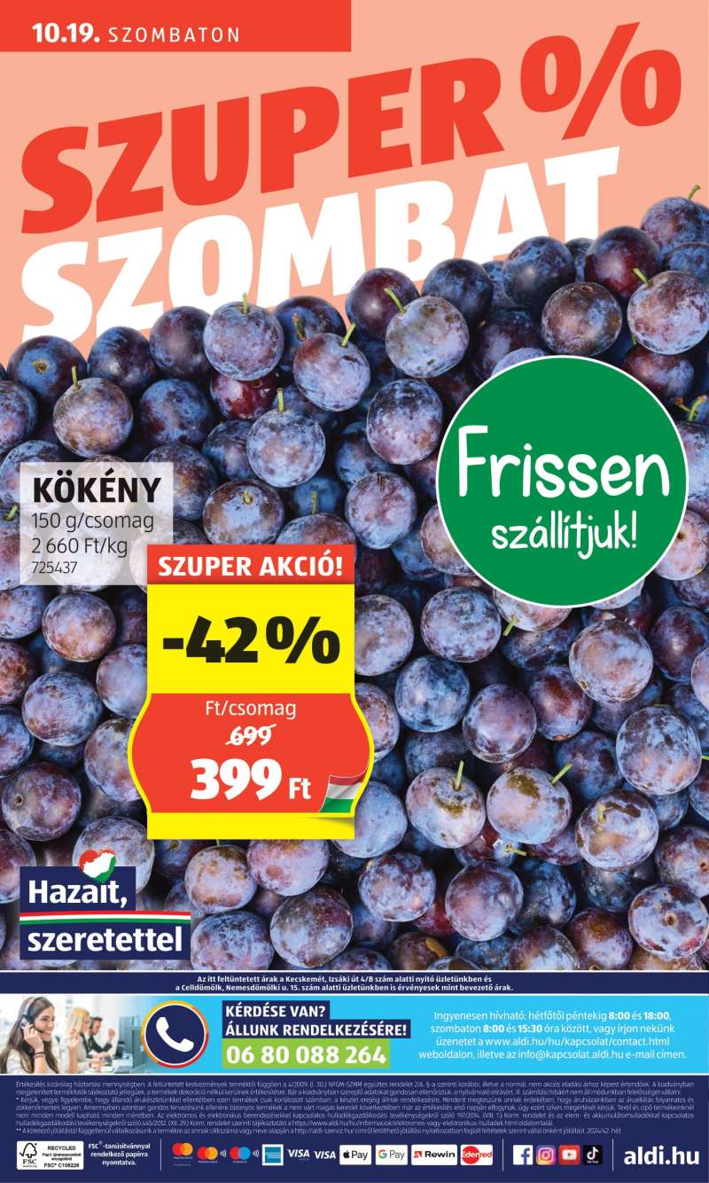 Aldi Akciós újság Aldi 58 oldal