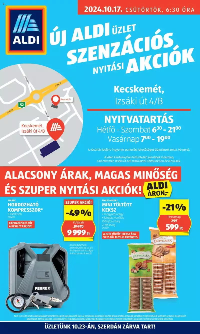 Aldi Újranyitási ajánlatok / Kecskemét 1 oldal