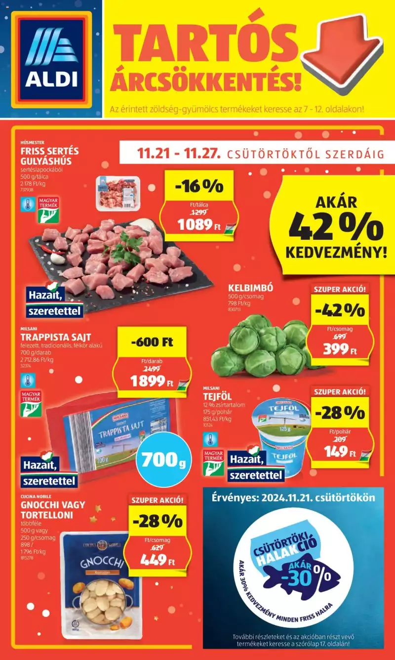 Aldi Akciós újság Aldi 1 oldal