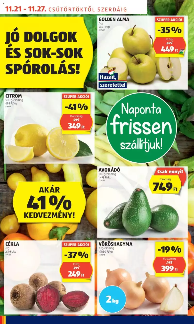 Aldi Akciós újság Aldi 4 oldal