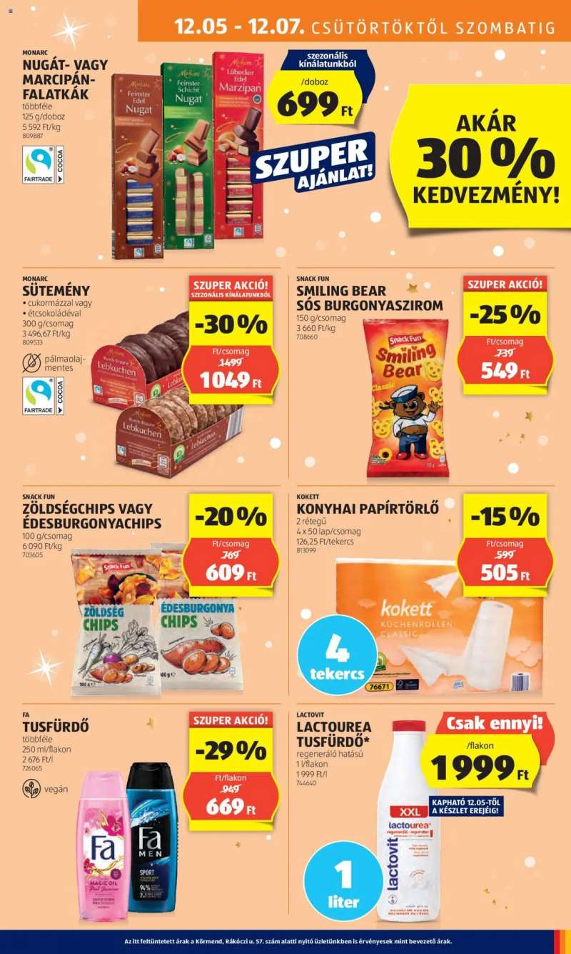 Aldi Akciós újság Aldi 15 oldal