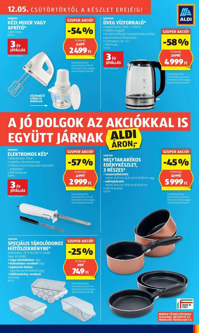 Aldi Nyitási ajánlatok / Körmend 9 oldal