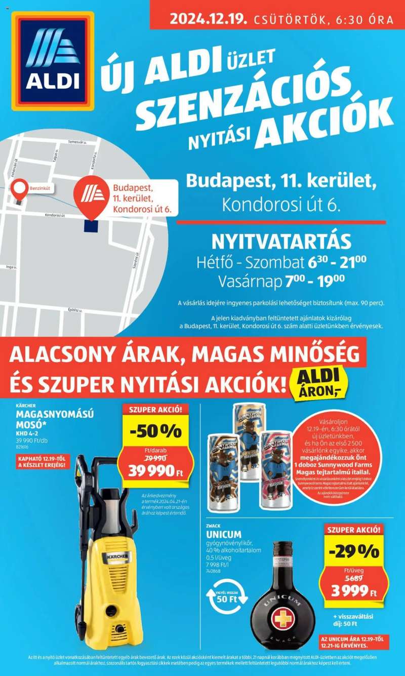 Aldi Nyitási ajánlatok / Budapest 1 oldal