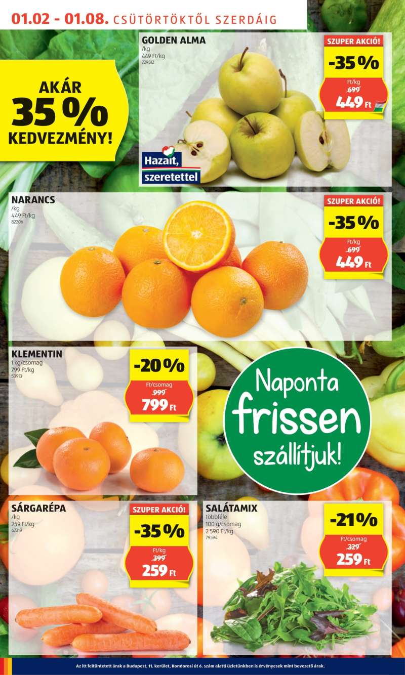 Aldi Akciós Újság 4 oldal