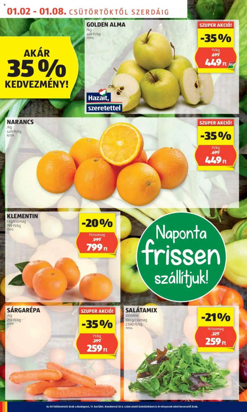 Aldi Akciós újság Aldi 4 oldal