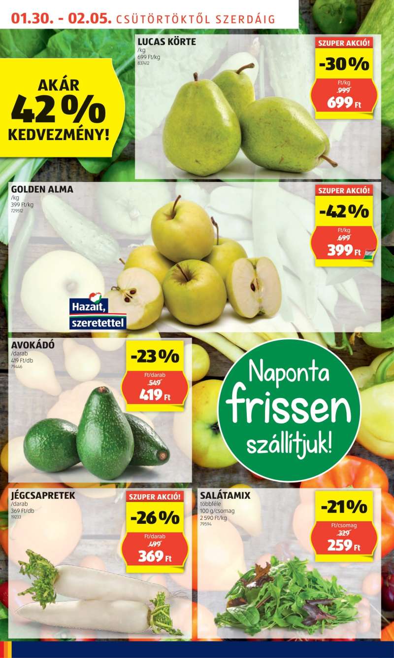 Aldi Akciós Újság 4 oldal