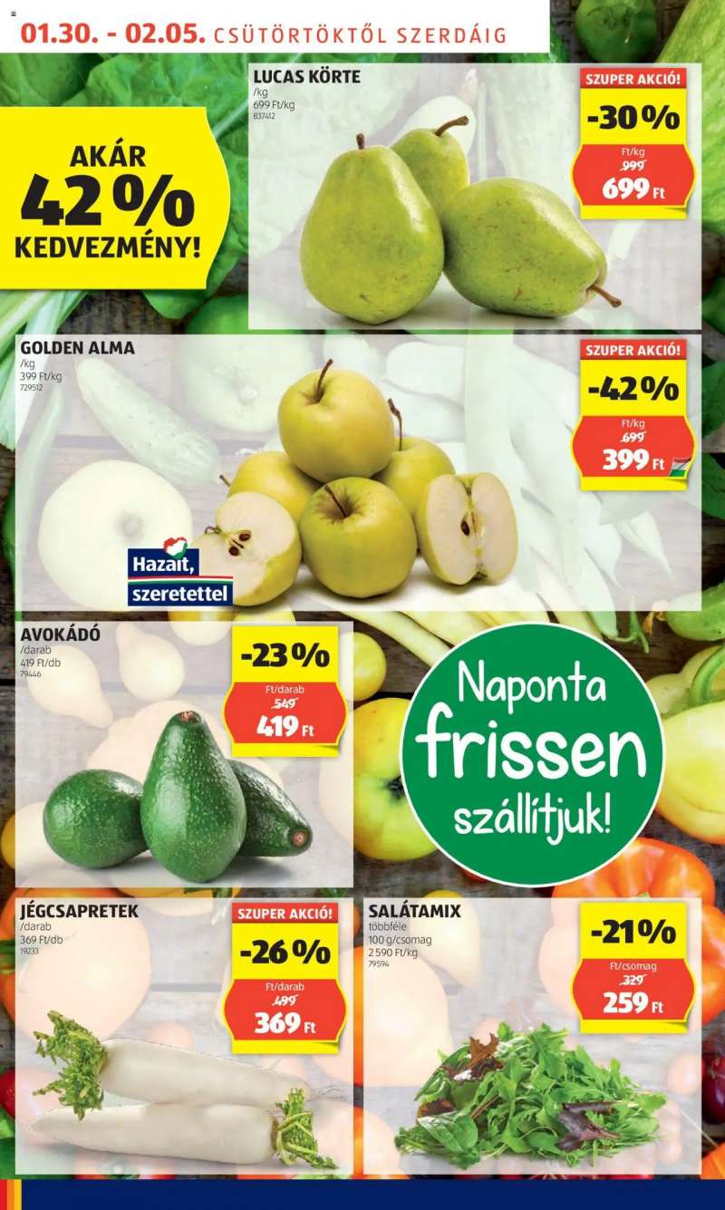 Aldi Akciós újság Aldi 4 oldal