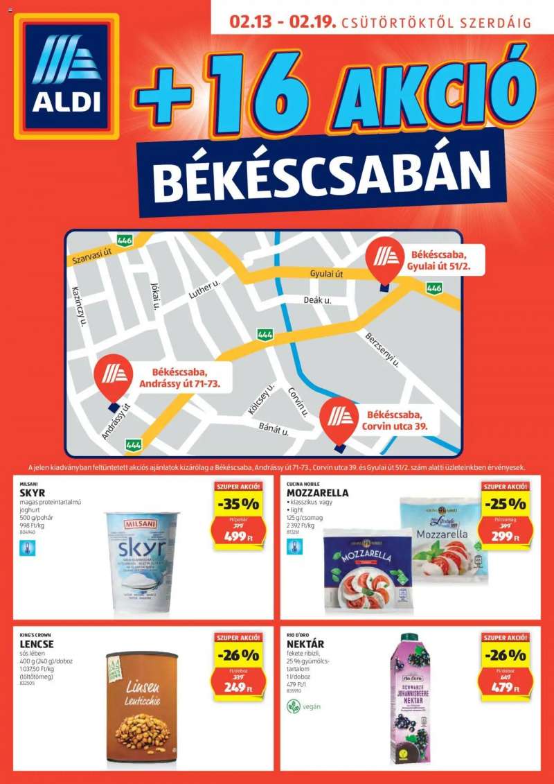 Aldi Békéscsaba extra online akciós újság 1 oldal